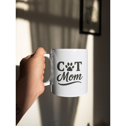 Cat Mom feliratos bögre